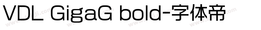 VDL GigaG bold字体转换